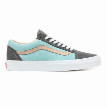 Vans Textured Suede Old Skool - Miesten Tennarit - Punainen/VaaleanTurkoosi